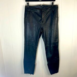 Gap black leather pants size 4